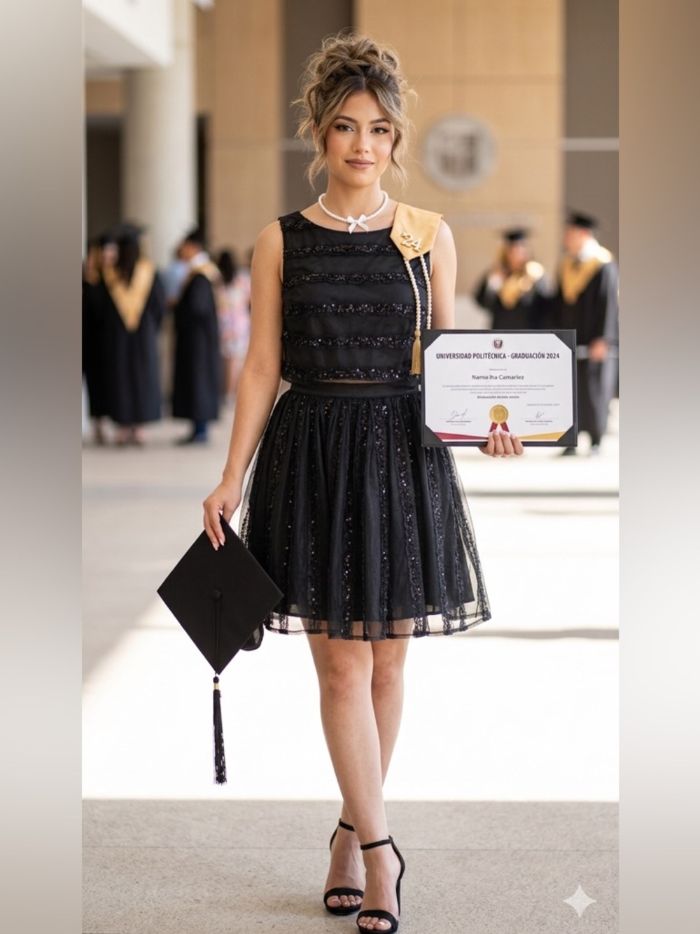 bebe Black Sparkle Tulle Party Dress for Girls